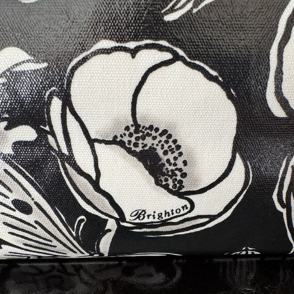 Brighton Floral Botanika Tote in Black & White EUC - Picture 3 of 12